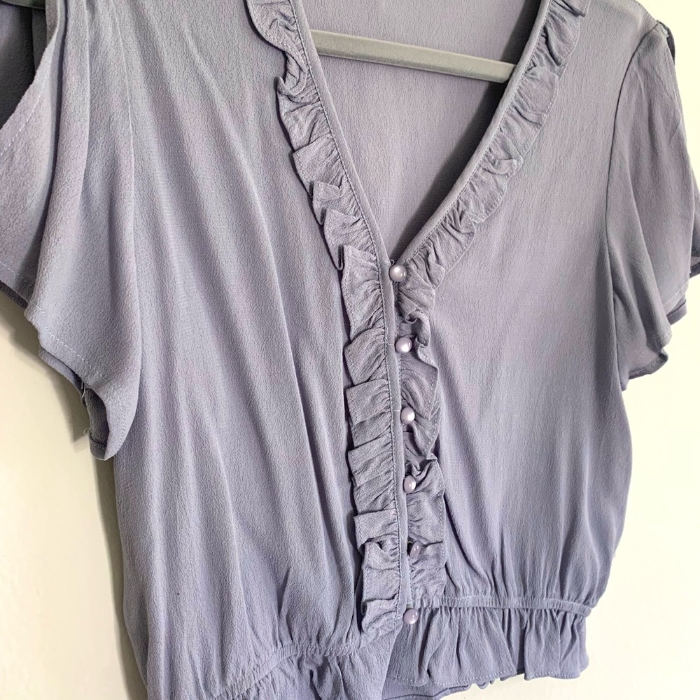 Lavender Ruffle Top - Picture 2 of 6